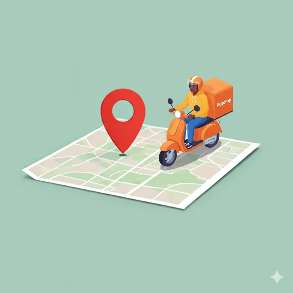 Map tracking interface showing delivery route